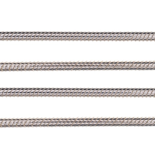 COLLAR DE CADENA DE SERPIENTE REDONDEADO PLATA ESTERLINA 925 - VARIAS LONGITUDES Y CALIBRES - Imagen 46 de 53