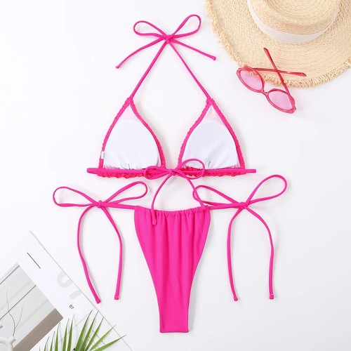 Nuevo Bikini para Mujer Push Up Brasileño Traje de Baño Tanga Traje de Baño - Imagen 29 de 46