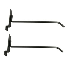 2 Pcs 8'' Raw Steel Slatwall Hook Hooks Retail Display Wire Metal Hanger 