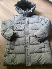 Dusty Blue Parka Puffer Coat Jacket Padded Hood Papaya 14 16