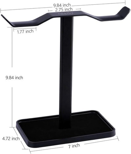 Support de casque double bureau en alliage d'aluminium support de casque de jeu pour Sennheiser - Photo 7 sur 7