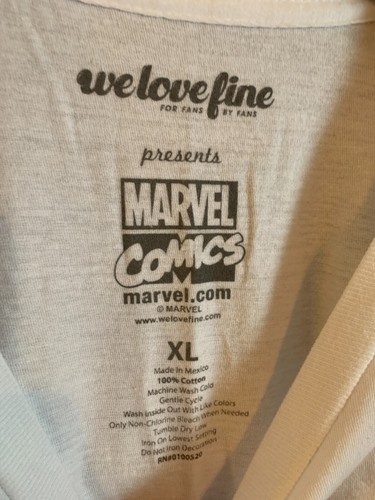 Men's NEW we love fine Marvel Comics S/S White Captain America Cotton T-Shirt-XL - Picture 3 of 5
