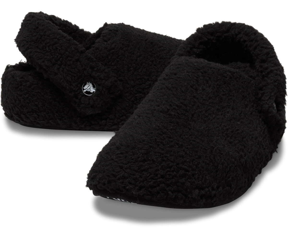 Crocs CLASSIC COZZZY Cozy SLIPPER Black Room Shoes Size M4 W6 M11