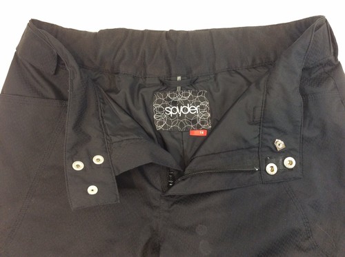 Spyder Insulated Ski Pants black SIDE ZIPPERS Ladies Size 14 - Picture 4 of 9