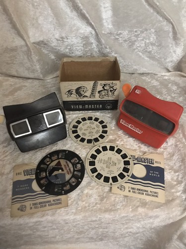 Sawyer's View-Master vintage anni 50 marrone bachelite testato funziona benissimo con prt. Scatola - Foto 7 di 11