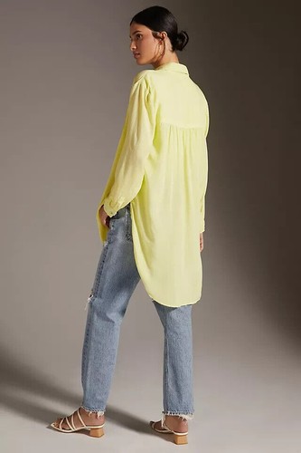 Pilcro And The Letterpress Anthropologie Sleek Buttondown Tunic Top S NWD 250672 - Picture 3 of 10