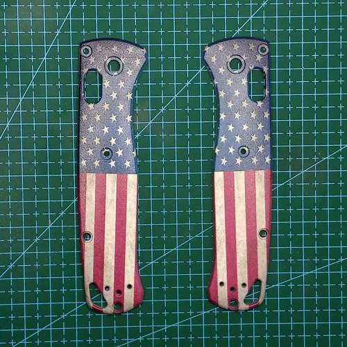 Custom Made USA Flag War Edition TC4 Grip Handle Scales for Benchmade Bugout 535 - Bild 7 von 19