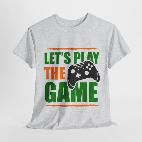 Gaming Video Games Unisex Heavy Cotton Tee T-Shirt 'Let's Play' - Picture 11 of 121