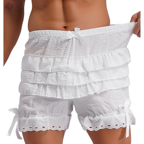 Mens Shorts Crossdresser Panties Low Rise Underwear Bowknot Bloomers Pyjama - Bild 27 von 33