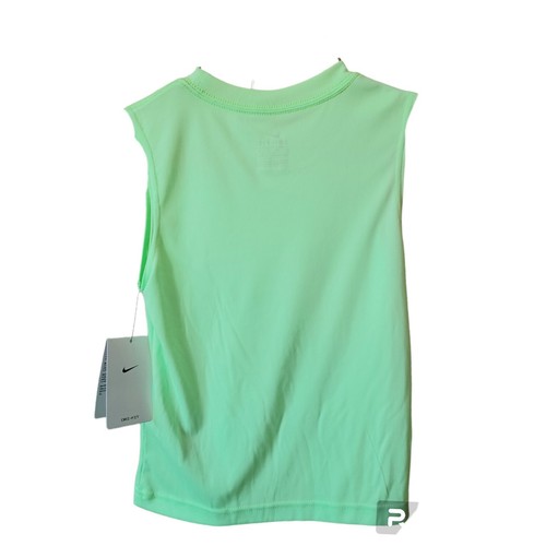 Nike Boys 6 Neon Green JUST DO IT Tank Top-Dri-Fit - Picture 4 of 4
