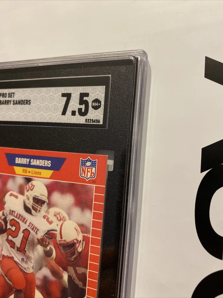 Barry Sanders ROOKIE SGC 7.5 Pro Set Detroit Lions Collector Card 1989 Vintage - Image 4 of 4