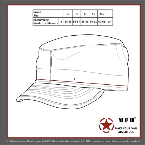 Cappello da campo MFH US BDU da uomo Ripstop cotone esercito combattimento pattuglia militare M95 CZ mimetico - Foto 3 di 3
