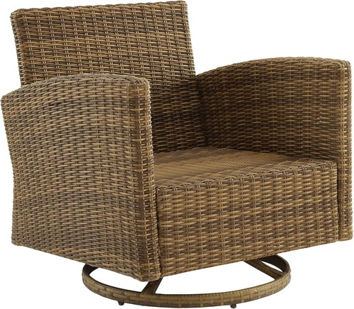 Crosley Furniture Bradenton Outdoor Wicker Swivel Rocker Chair - Picture 18 of 25