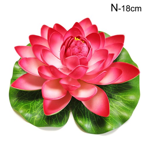 Artificial Fake Lotus-Leaf Flower Water Lily Floating Swimming Pool Plants Decor - Picture 26 of 29
