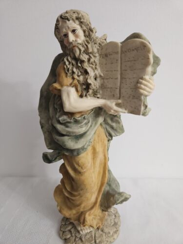 Giuseppi Armani Style Mosses/Ten Commandments Figurine 9"H x 5.5"W - Picture 2 of 8