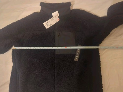 Uniqlo Kids Boys Girls Black Windproof Fleece Jacket Full Zip Size Large 13 - Picture 4 of 8