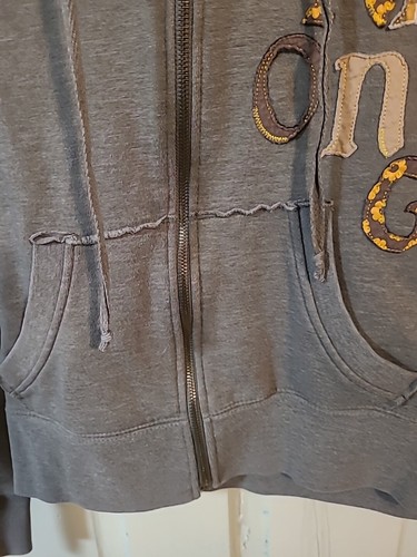 Billabong Sweatshirt Girls S or M Gray Patchwork Design  - Picture 3 of 11