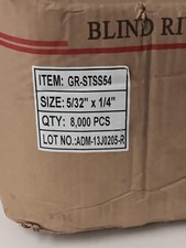 5/32"×1/4" (STSS54) All Stainless Blind Pop Rivets (8,000 PCS)