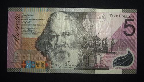 AUSTRALIAN $5 DOLLAR POLYMER FEDERATION NOTE. OJC 11 - Picture 6 of 9