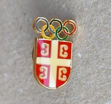 Serbia NOC Olympic Team Promo Official & Athlete pin badge 2010s NEW old stock