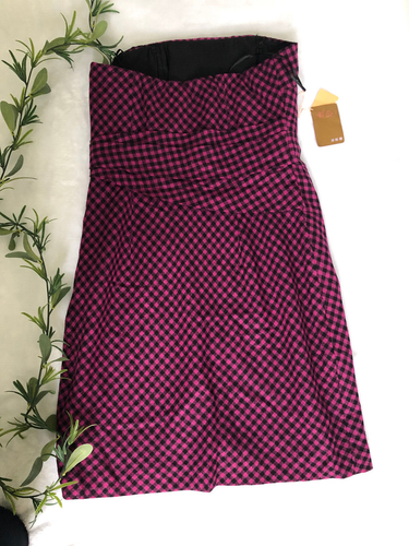Vestido Ali Ro para mujer 4 "ruibarbo" color guinga sin tirantes - Imagen 2 de 6