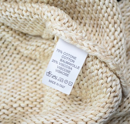 Women's Rivamonti by Brunello Cucinelli Beige Knit Pullover Sweater Size ~M - Picture 9 of 10
