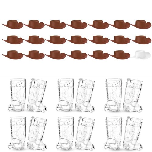 Mini Cowboy Boot Shot Glass Cups Cowboy Hat Cowboy Boot Glasses Miniature US - Picture 18 of 18