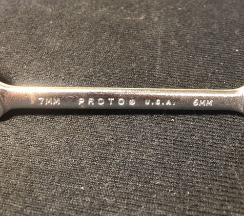 Vintage Proto 6 x 7 mm Double Open Ended Wrench No. 30607 USA NOS! - Picture 3 of 9