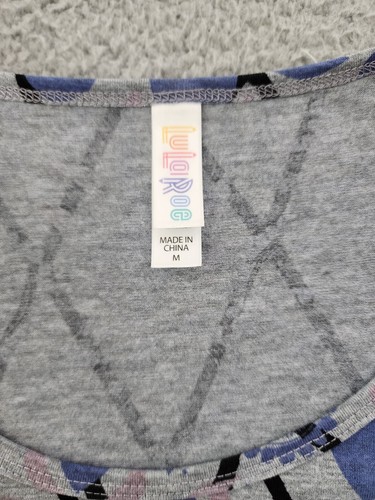 Lularoe Shirt Womens Medium Blue Gray Ladies Simply Comfortable Short Sleeve - Bild 3 von 11