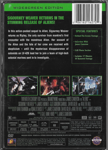Aliens (DVD, 2005, Special Edition Sensormatic Gold O-Ring) NEW! - Foto 2 di 2
