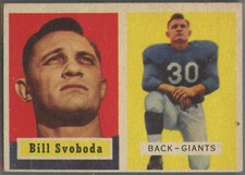 1957 Topps #153 Bill Svoboda New York Giants