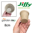 Jiffy Peat Pots Original 8cm Biodegradable Eco Round Grow Plant Pot Hydroponics