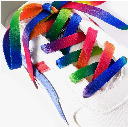 Lorpops helle Regenbogenschnürsenkel flach bunt Mode Sneaker Schnürsenkel langlebig