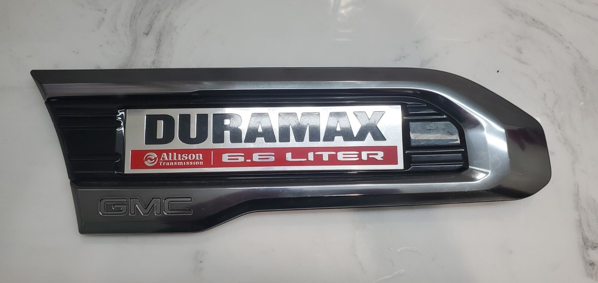 2020-2023 GMC Sierra 2500 Denali Duramax 6.6L Right Fender Emblem 