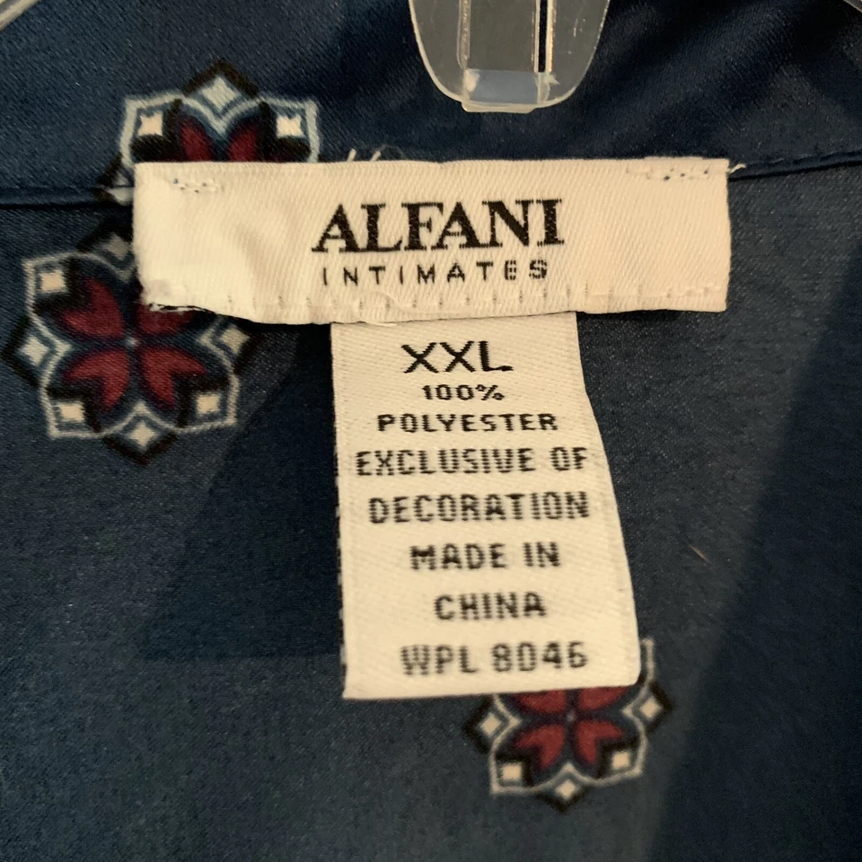 Conjunto de pijama Alfani XXL para mujer pantalones cortos de satén top azul verdoso Foto 3 de 4