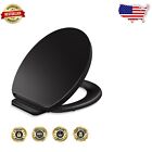 Superior Black Soft Close Round Toilet Seat – Effortless Cleaning & Installation