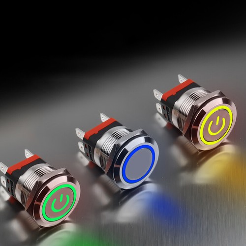 Metal Pushbutton Switch 22/25/30mm High Current 20A Waterproof IP68 LED Light - Picture 5 of 8