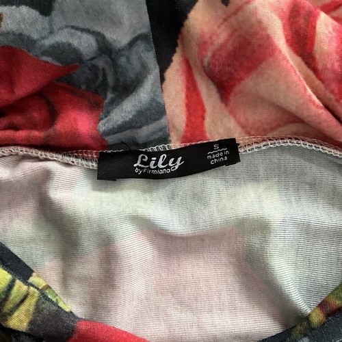 Lily by Firmiana Bold Rose Print Pullover Hoodie Long Sleeves, Size S - Bild 5 von 10
