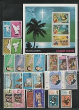 Stamps British Solomon Island, lot of stamps and souvenir sheet MNH