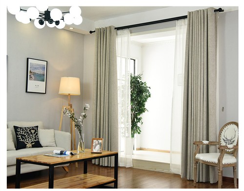 Premium 100% Blockout Blackout Linen Eyelet Curtain Drape Blinds Grey Blue - Picture 12 of 16