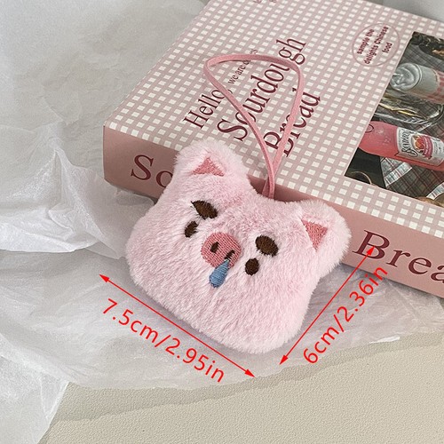 Cartoon Pig Keychain Cute Plush Stuffed Dolls Keychains Bag Decorations Gifts - Picture 2 of 13