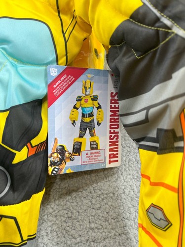 Disfraz Transformers Abejorro Halloween Disfraz Cumpleaños Mono M 8-10 Nuevo - Imagen 2 de 2