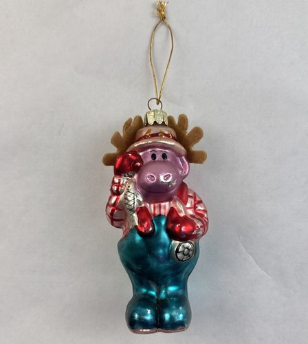 Vintage Mouth Blown Glass Moose Ornament by Santas Best Christmas Holidays - Bild 1 von 6