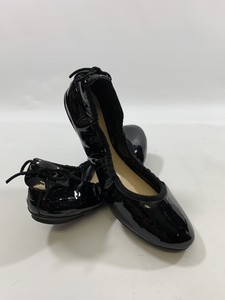 Cole-Haan-Womens-sz-9-Black-Patent-Leather-Heel-Bow-Ballet-Flat-Comfort-Shoes