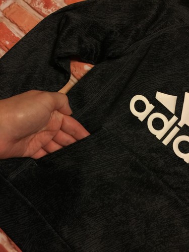 adidas Boys Pullover Hoodie Gray & Black Marl - Picture 5 of 11