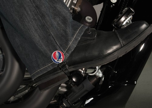 6" Dead Skull Biker Boot Straps - Foto 4 di 4