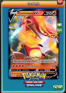 Centiskorch V and VMAX BUNDLE for Pokemon TCG Online PTCGO!