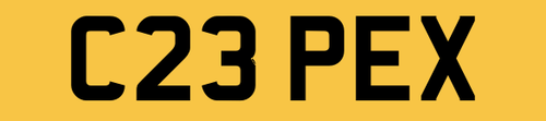 CREPES CREPE MOBILE VAN NUMBER PLATE PRIVATE REGISTRATION C23 PEX NEAT REG PLATE
