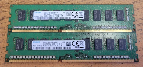 Samsung 2 x 8GB PC3L-12800E 2Rx8 DDR3-1600 240-Pin ECC Unbuffered Memory 