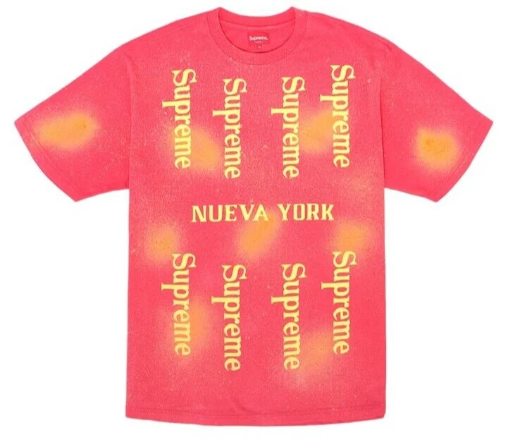 ???Supreme Nueva York S/S, haut, magenta, t shirt, taille L, neuf. ???